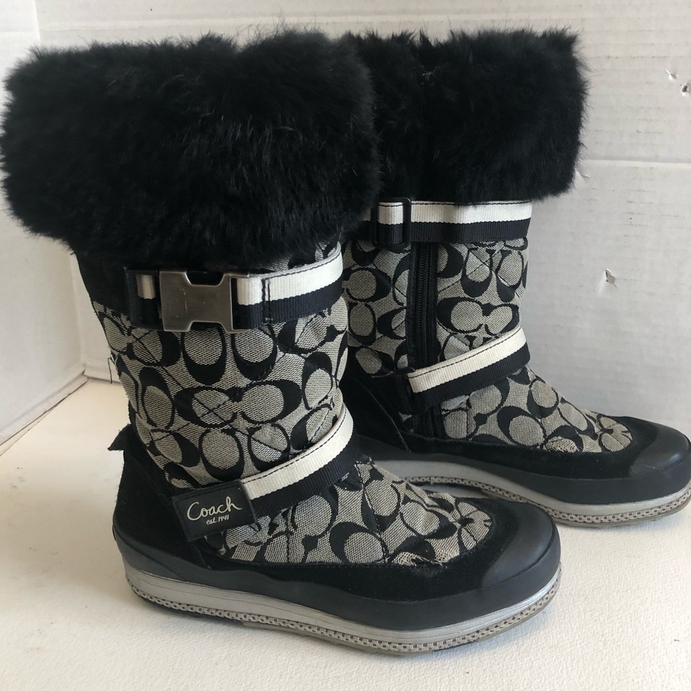 Coach Mariette fur CC signature snow boots